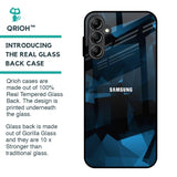 Polygonal Blue Box Glass Case For Samsung Galaxy A14 5G