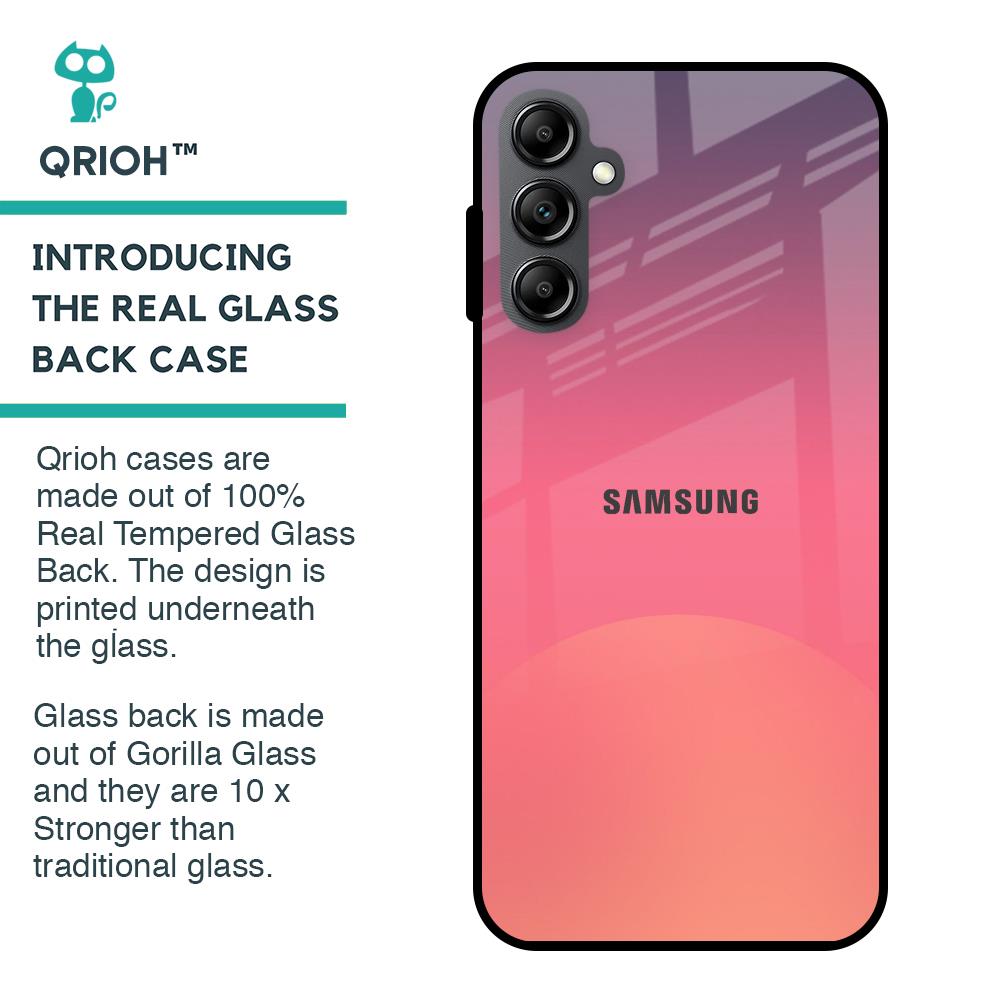 Sunset Orange Glass Case for Samsung Galaxy A14 5G