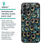 Peacock Feathers Glass case for Samsung Galaxy A14 5G