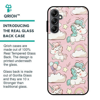 Balloon Unicorn Glass case for Samsung Galaxy A14 5G