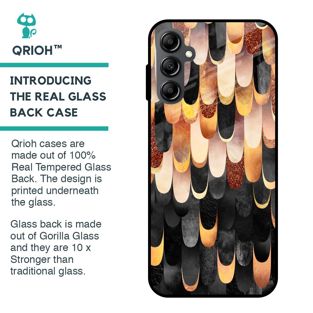 Bronze Abstract Glass Case for Samsung Galaxy A14 5G