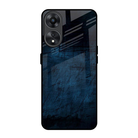 Dark Blue Grunge Oppo A78 5G Glass Back Cover Online