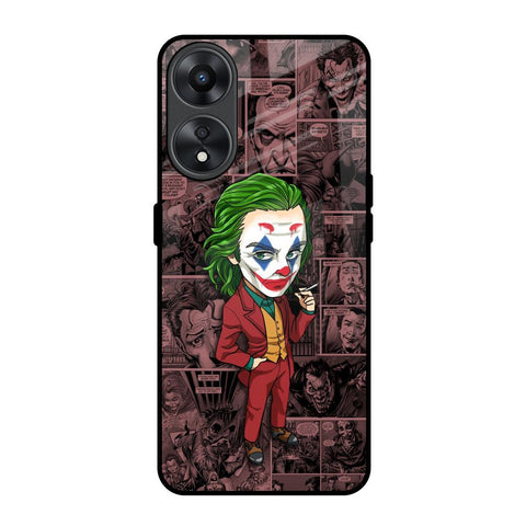 Joker Cartoon Oppo A78 5G Glass Back Cover Online