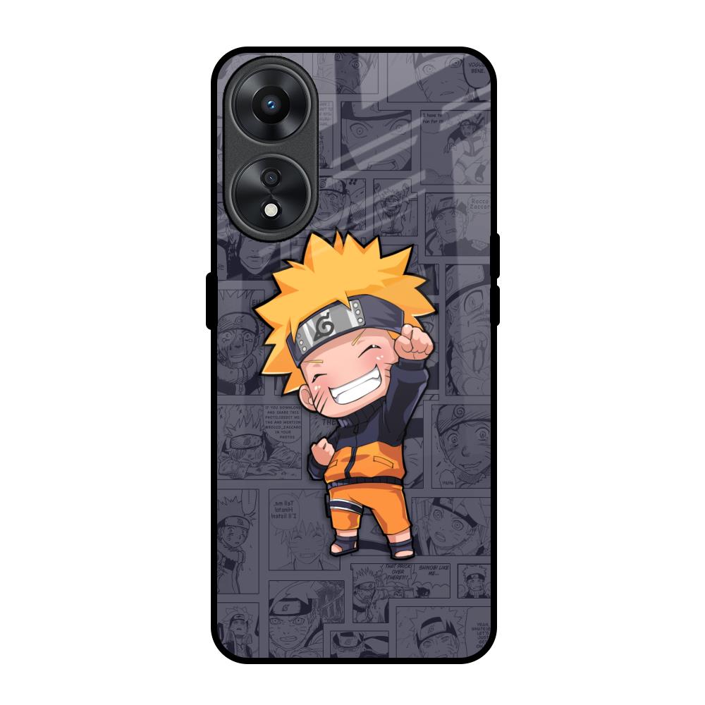 Orange Chubby Oppo A78 5G Glass Back Cover Online