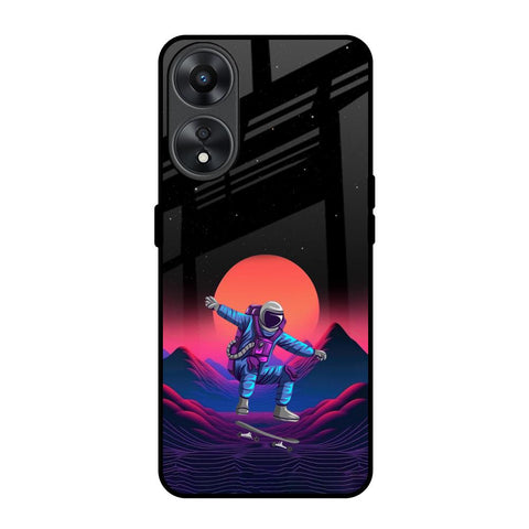 Retro Astronaut Oppo A78 5G Glass Back Cover Online
