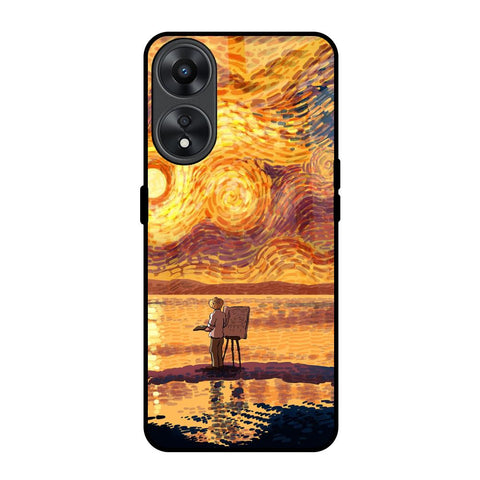 Sunset Vincent Oppo A78 5G Glass Back Cover Online