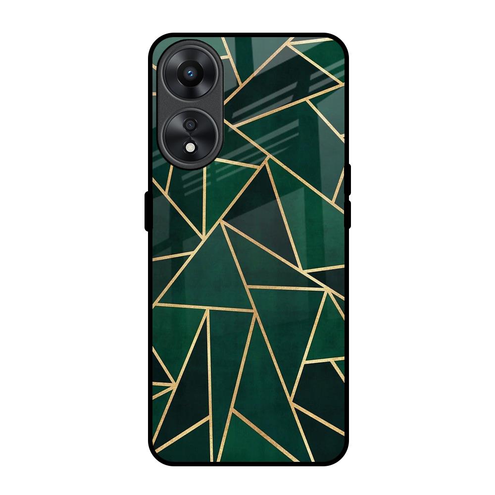 Abstract Green Oppo A78 5G Glass Back Cover Online