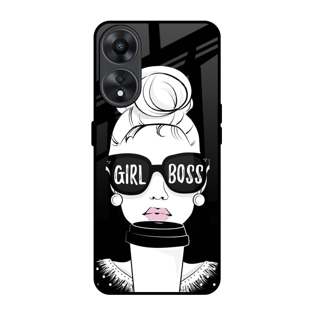 Girl Boss Oppo A78 5G Glass Back Cover Online