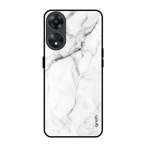 Modern White Marble Oppo A78 5G Glass Back Cover Online