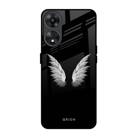 White Angel Wings Oppo A78 5G Glass Back Cover Online