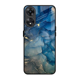 Blue Cool Marble Oppo A78 5G Glass Back Cover Online