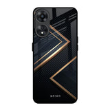 Sleek Golden & Navy Oppo A78 5G Glass Back Cover Online