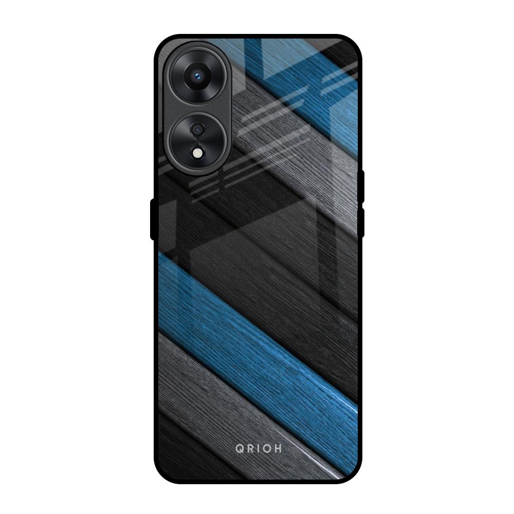 Multicolor Wooden Effect Oppo A78 5G Glass Back Cover Online