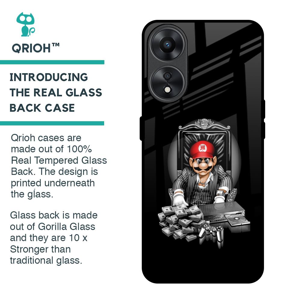 Dark Secret Glass Case for Oppo A78 5G