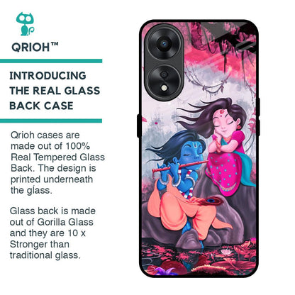 Radha Krishna Art Glass Case for Oppo A78 5G