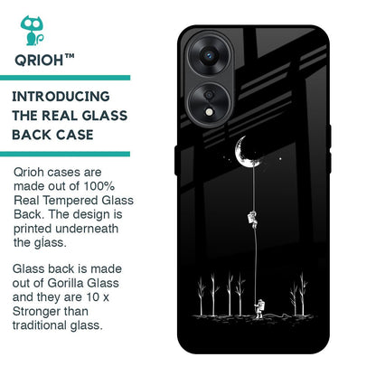 Catch the Moon Glass Case for Oppo A78 5G
