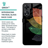 Colorful Leaves Glass Case for Oppo A78 5G