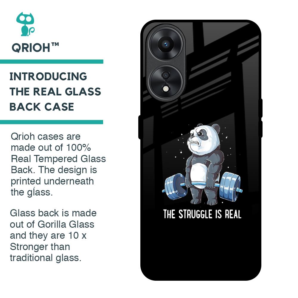 Real Struggle Glass Case for Oppo A78 5G