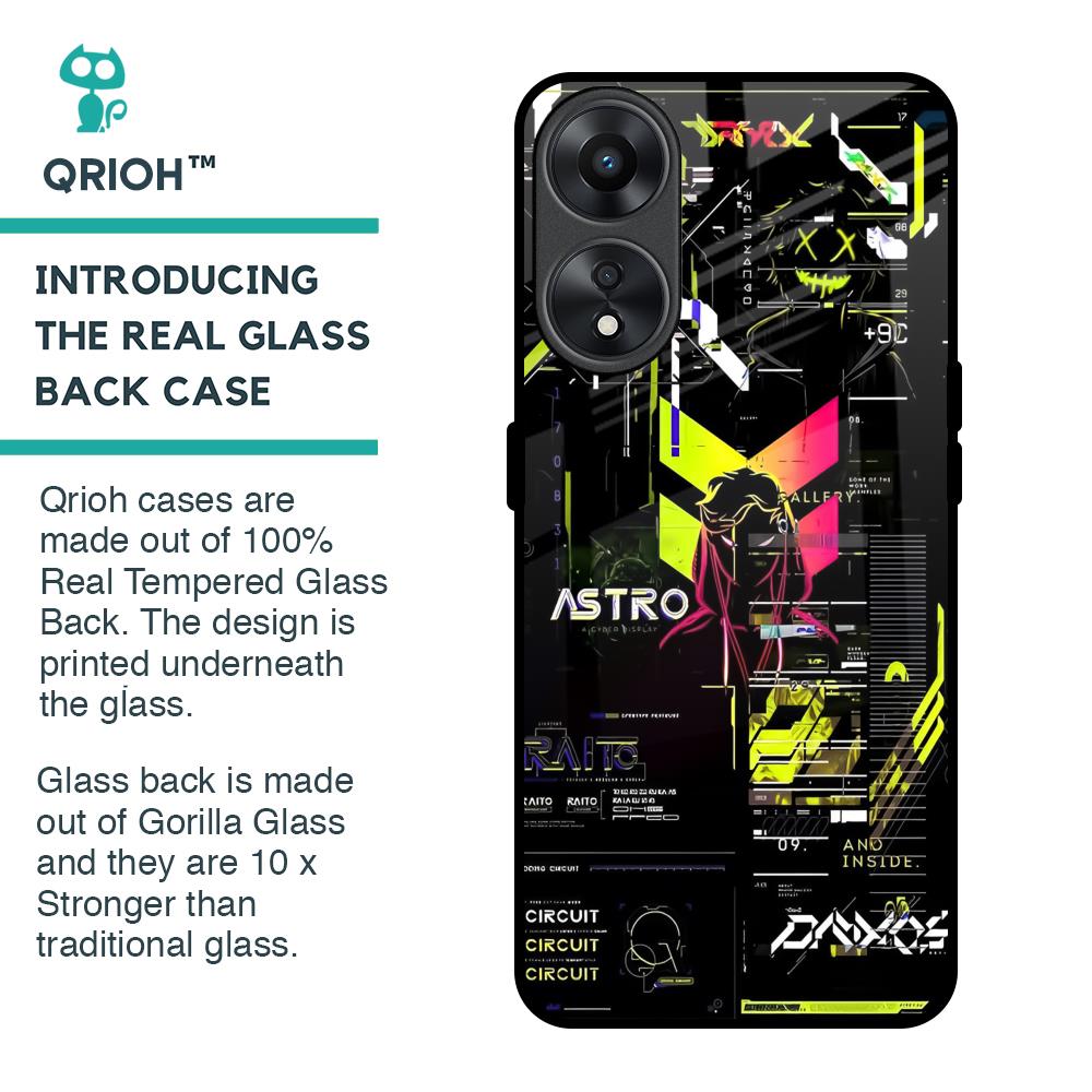 Astro Glitch Glass Case for Oppo A78 5G