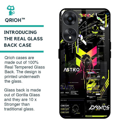 Astro Glitch Glass Case for Oppo A78 5G