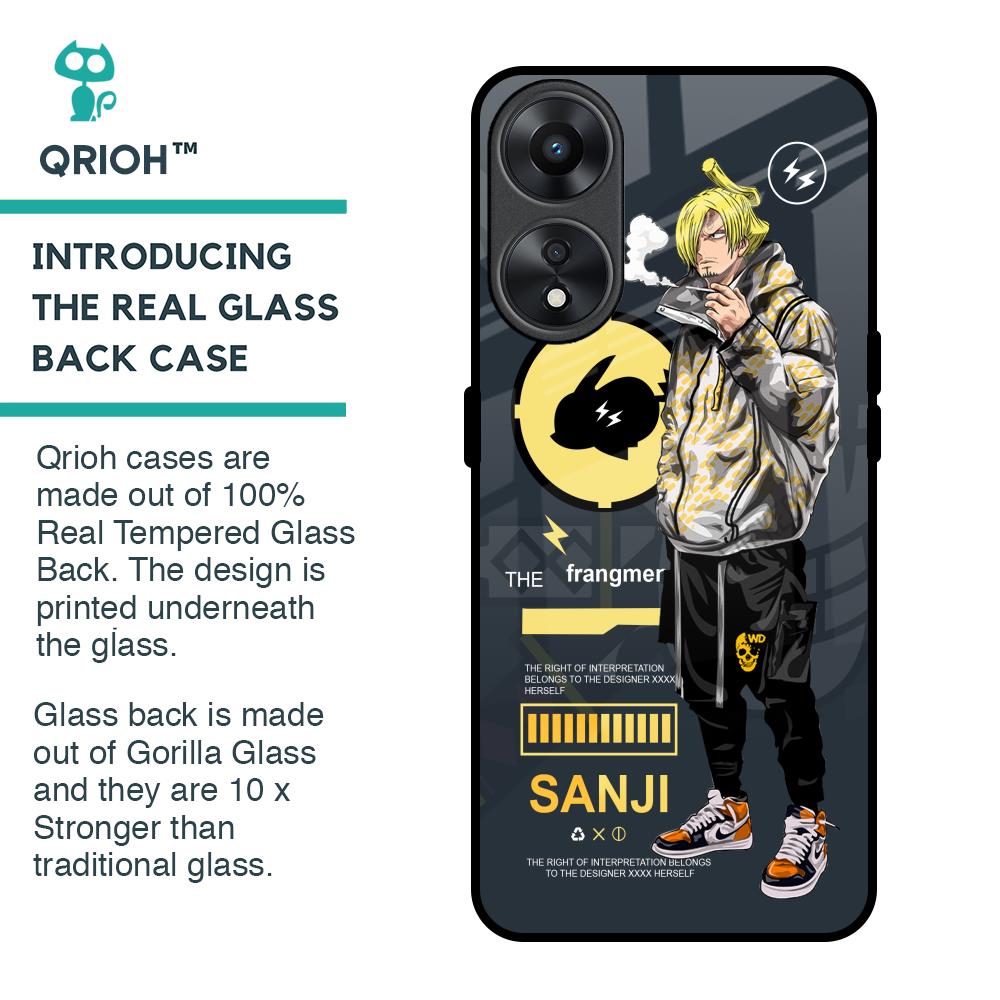 Cool Sanji Glass Case for Oppo A78 5G
