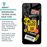 Danger Signs Glass Case for Oppo A78 5G