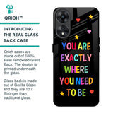 Magical Words Glass Case for Oppo A78 5G