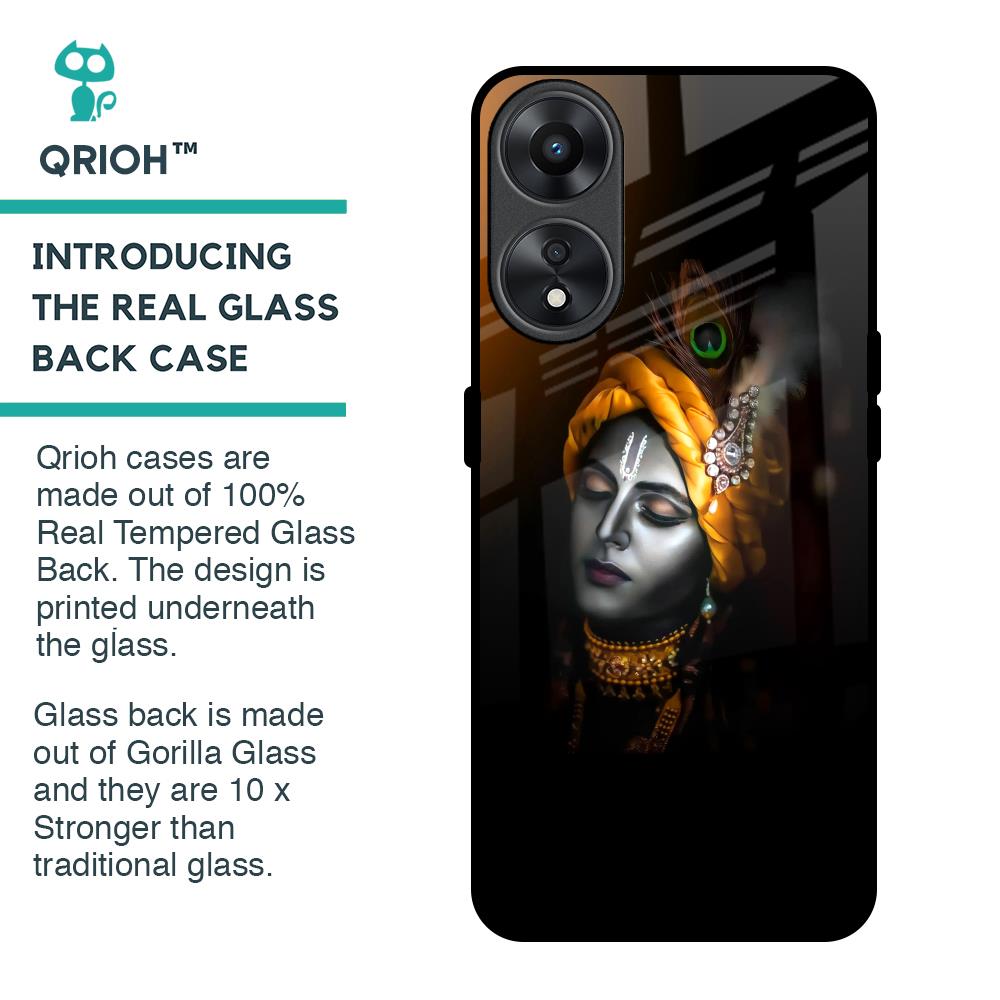 Ombre Krishna Glass Case for Oppo A78 5G