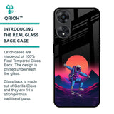 Retro Astronaut Glass Case for Oppo A78 5G