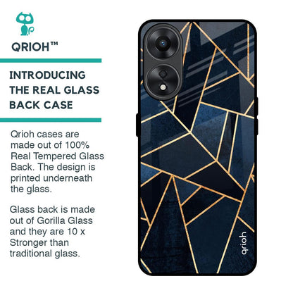 Abstract Tiles Glass Case for Oppo A78 5G
