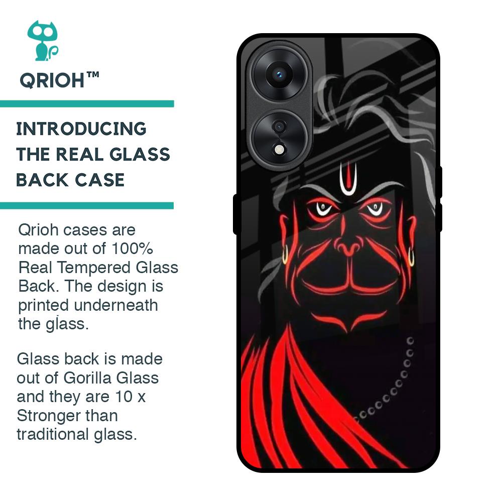Lord Hanuman Glass Case For Oppo A78 5G
