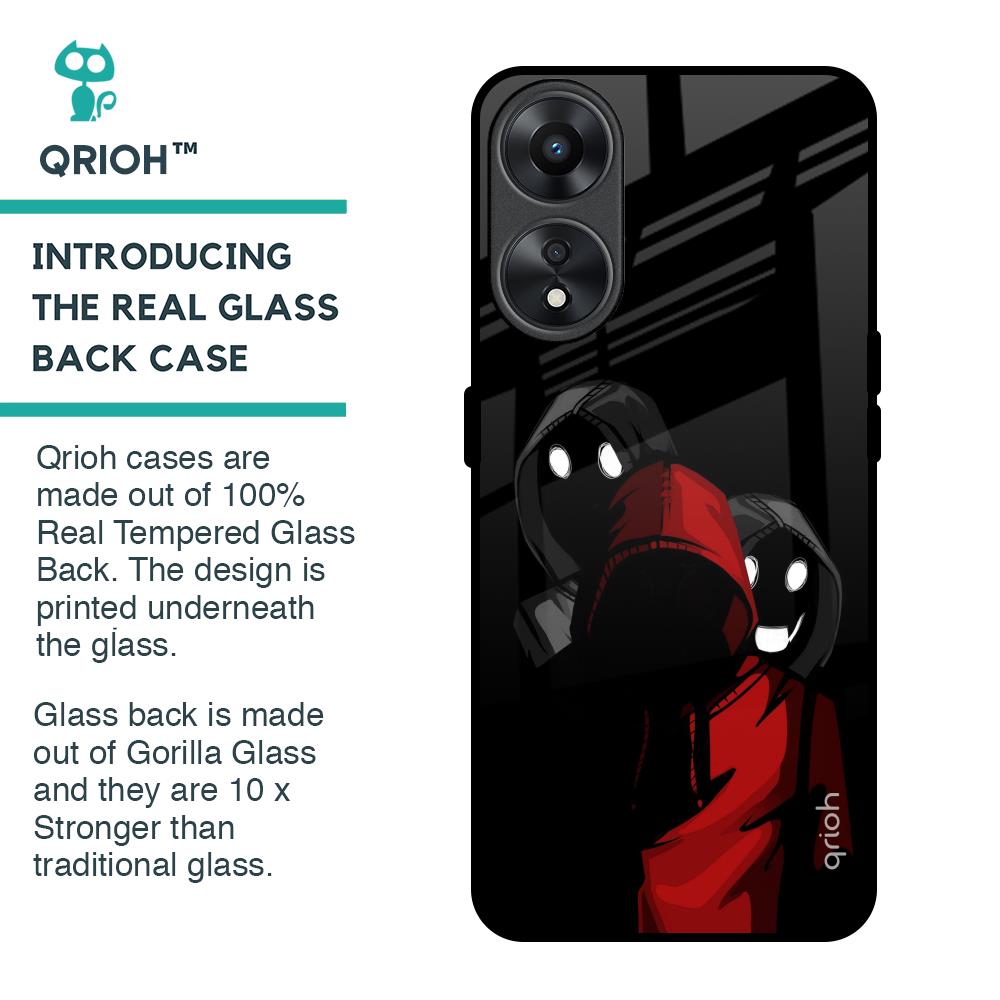 Shadow Character Glass Case for Oppo A78 5G