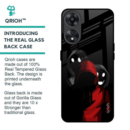 Shadow Character Glass Case for Oppo A78 5G