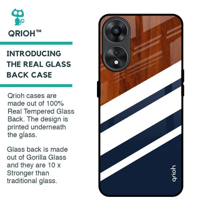 Bold Stripes Glass Case for Oppo A78 5G