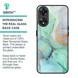 Green Marble Glass Case for Oppo A78 5G