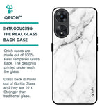 Modern White Marble Glass Case for Oppo A78 5G