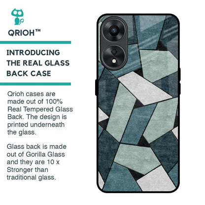 Abstact Tiles Glass Case for Oppo A78 5G