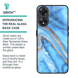 Vibrant Blue Marble Glass Case for Oppo A78 5G