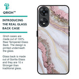 Pink & Gold Gllitter Marble Glass Case for Oppo A78 5G