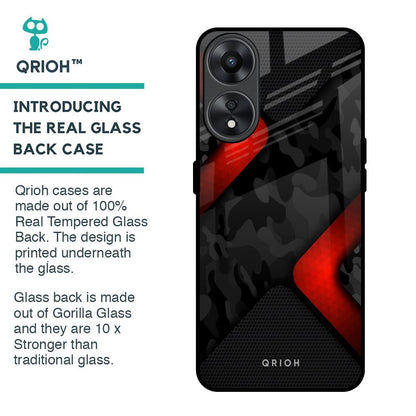 Modern Camo Abstract Glass Case for Oppo A78 5G