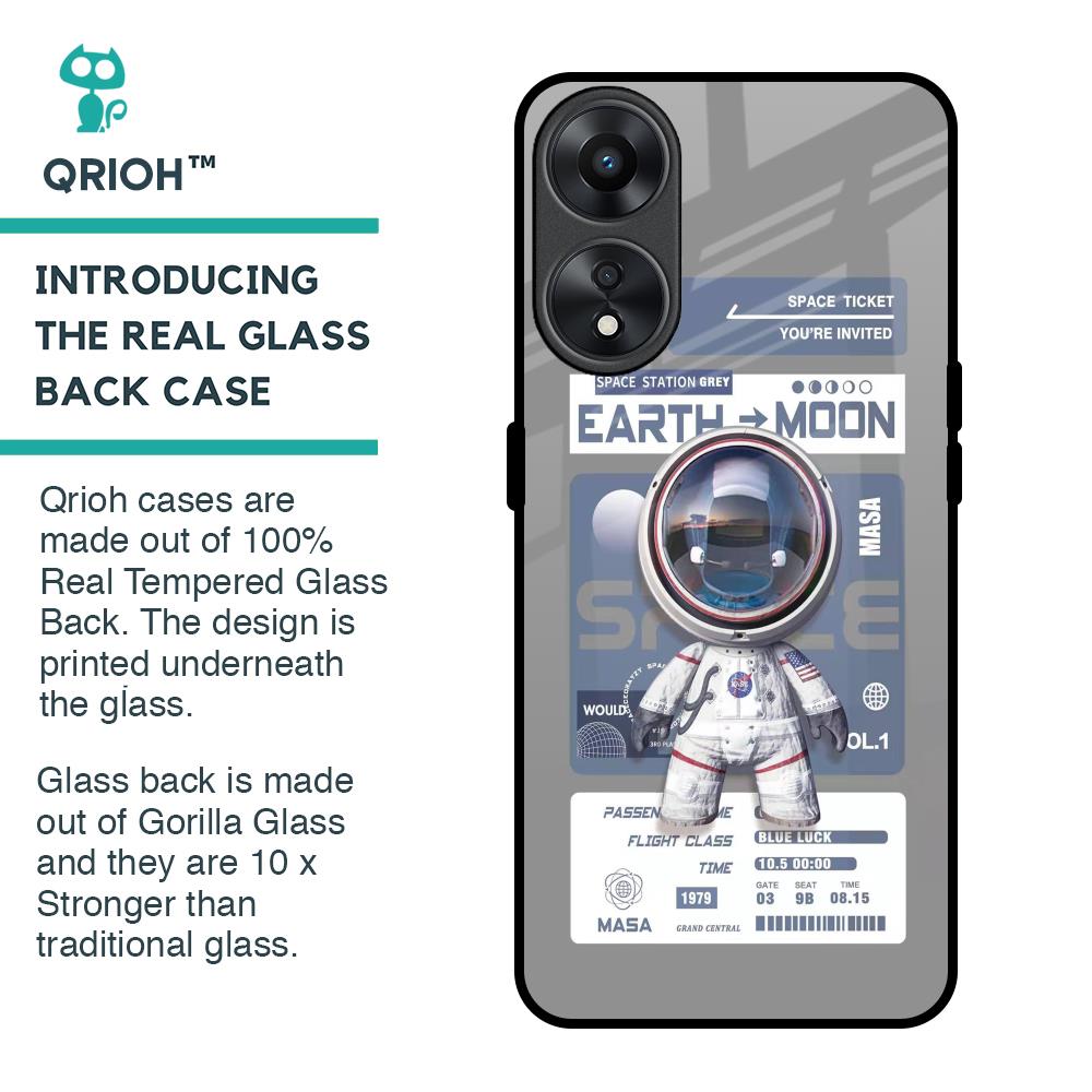 Space Flight Pass Glass Case for Oppo A78 5G