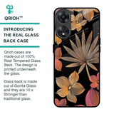 Lines Pattern Flowers Glass Case for Oppo A78 5G