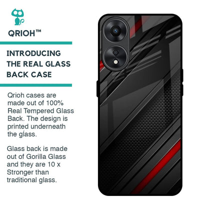 Modern Abstract Glass Case for Oppo A78 5G
