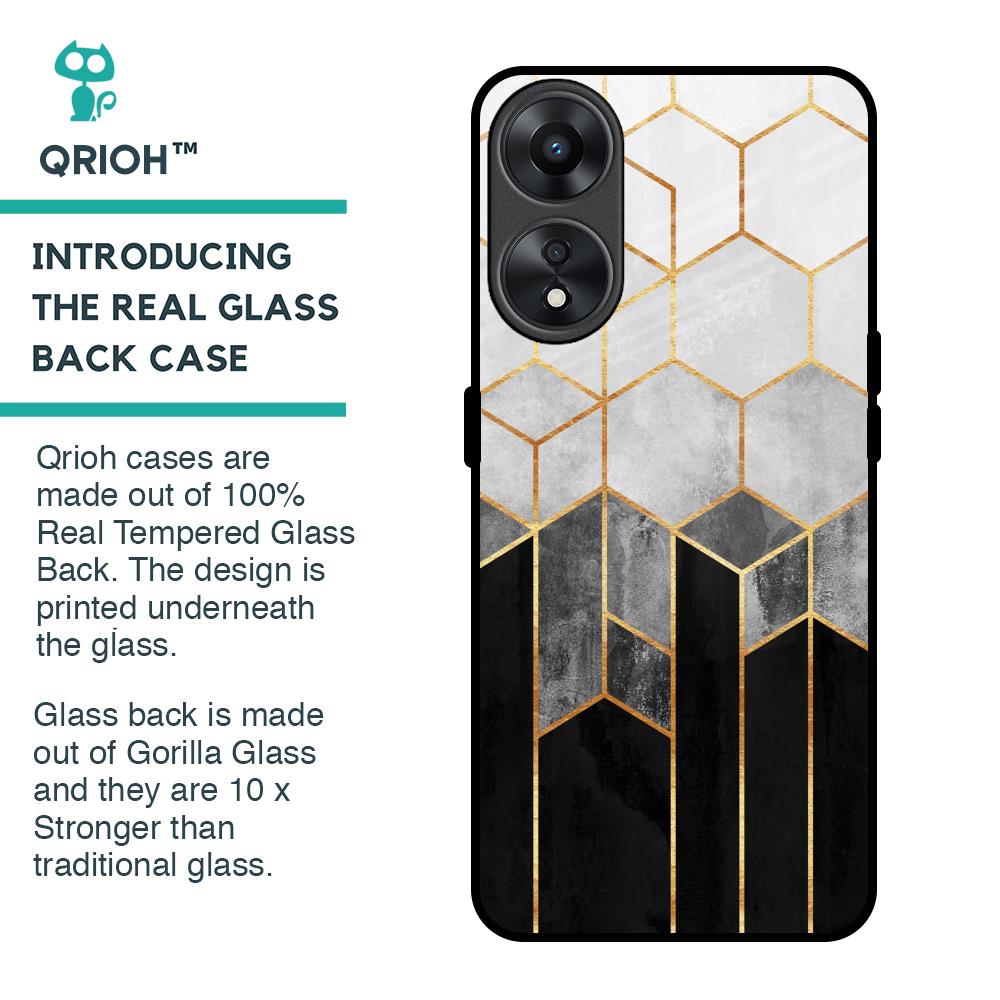 Tricolor Pattern Glass Case for Oppo A78 5G