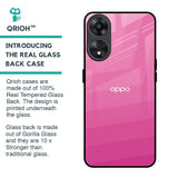 Pink Ribbon Caddy Glass Case for Oppo A78 5G