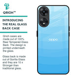 Wavy Blue Pattern Glass Case for Oppo A78 5G