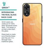 Orange Curve Pattern Glass Case for Oppo A78 5G