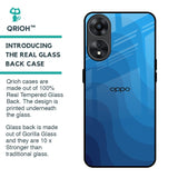 Blue Wave Abstract Glass Case for Oppo A78 5G