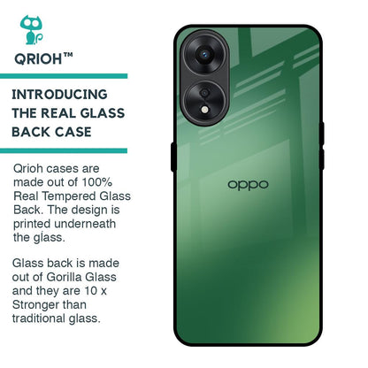 Green Grunge Texture Glass Case for Oppo A78 5G