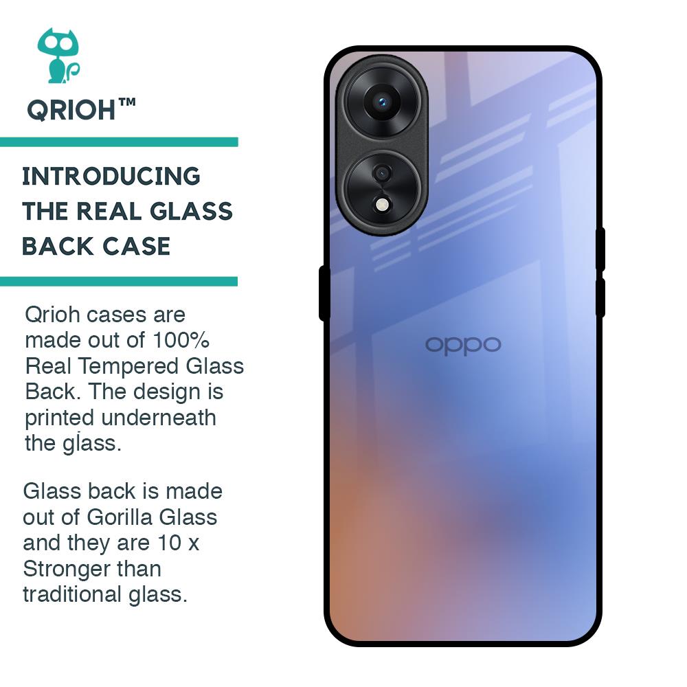 Blue Aura Glass Case for Oppo A78 5G